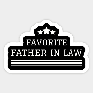 Favorite Father In Law Family Fathers Day Funny Sticker